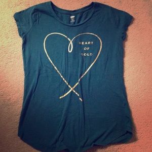 Old Navy Blue “Heart of Gold” shirt
